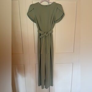 Calvin Klein Sage Green Cropped Pantsuit